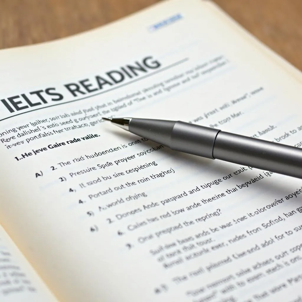 Bài thi IELTS Reading