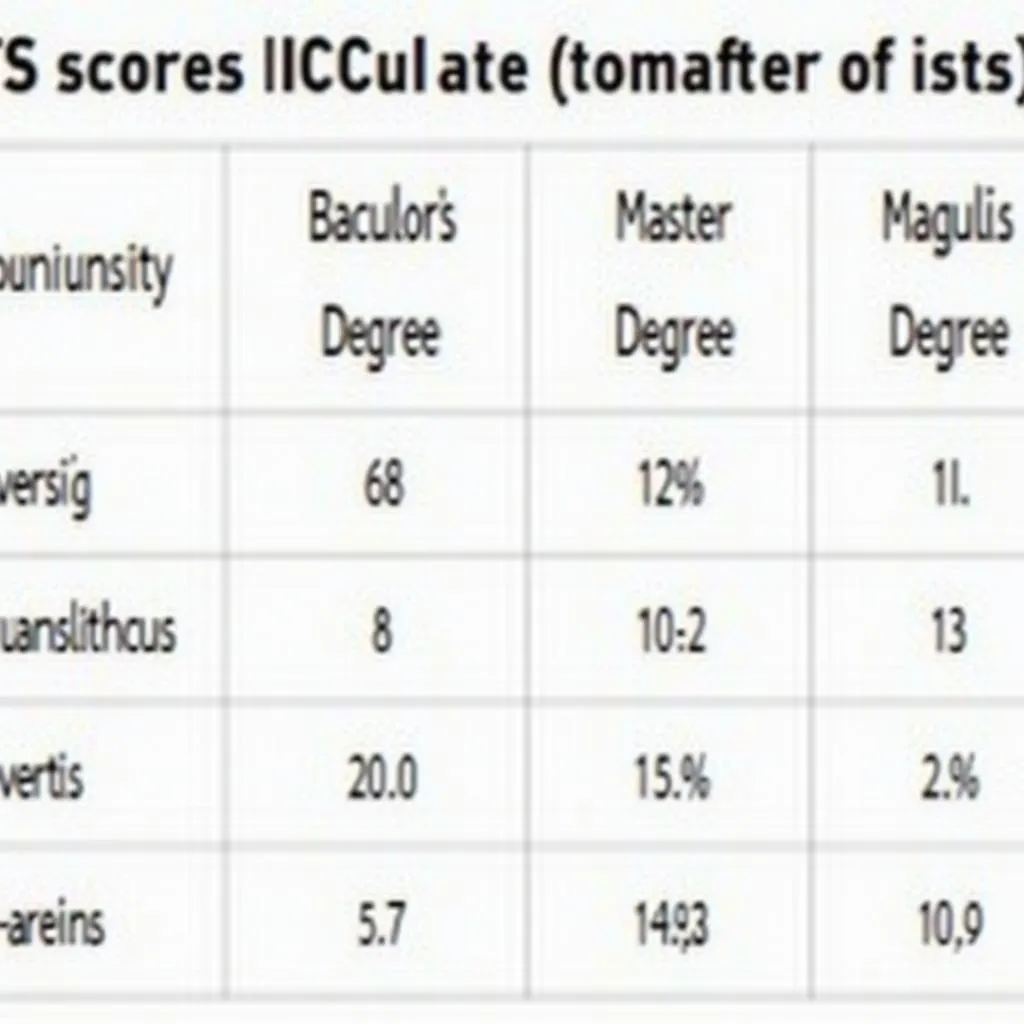 Bảng điểm IELTS du học Úc