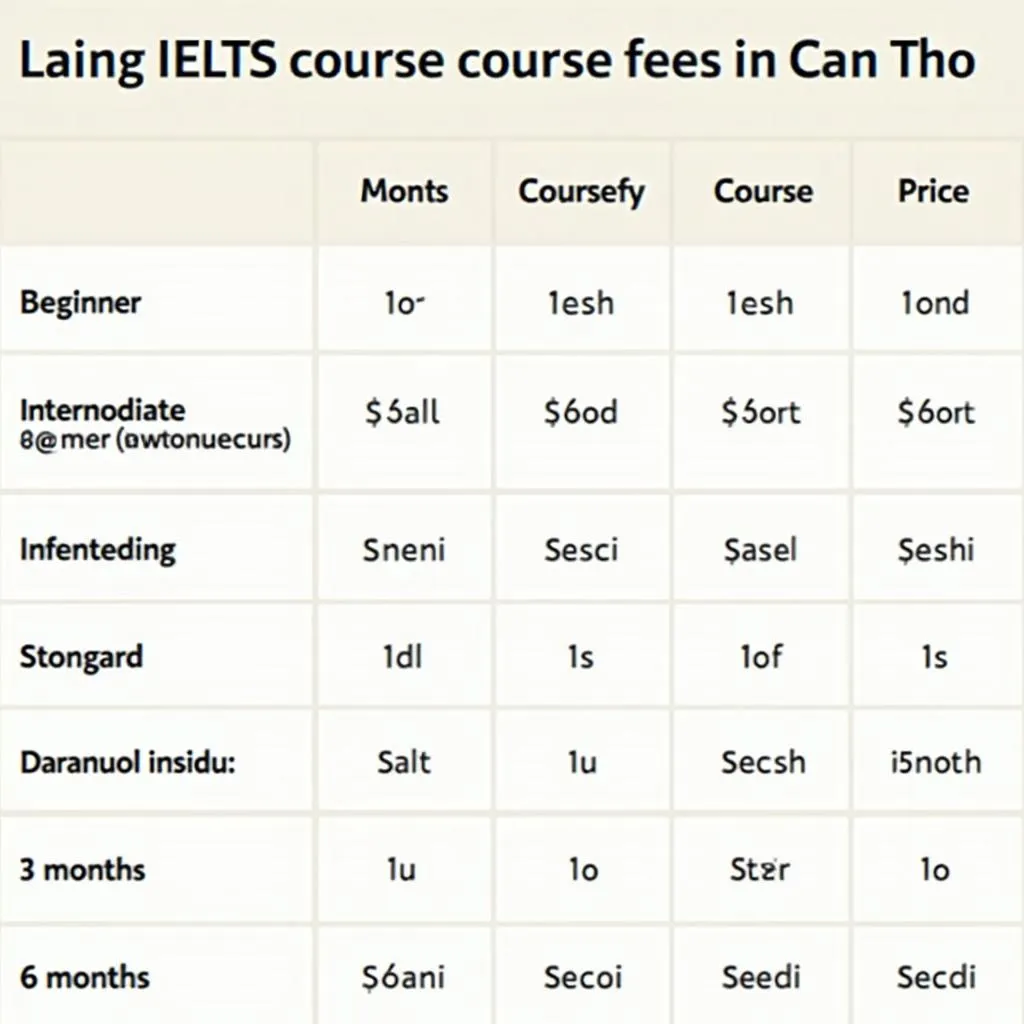 Bảng giá học phí IELTS Cần Thơ