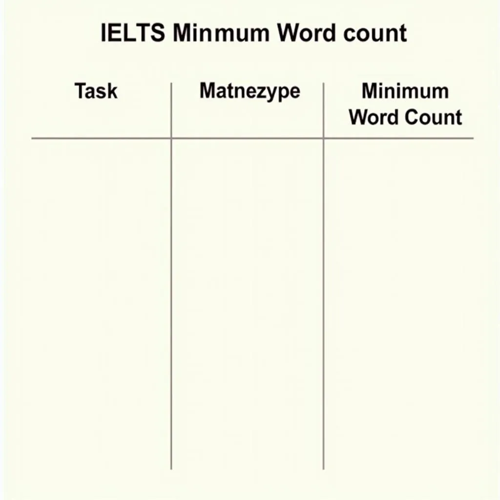 Bảng số liệu IELTS Word Count