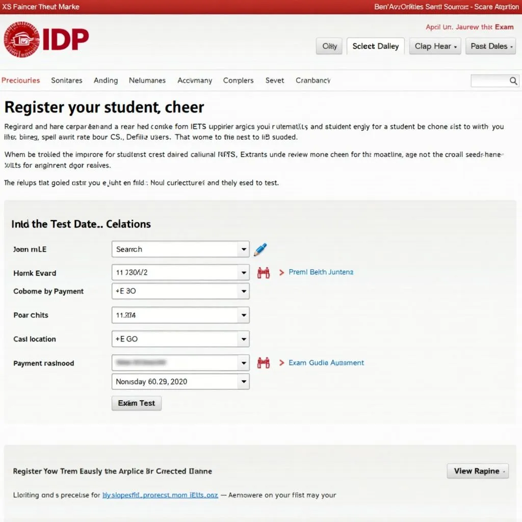 Đăng kí thi IELTS IDP online tại website của IDP