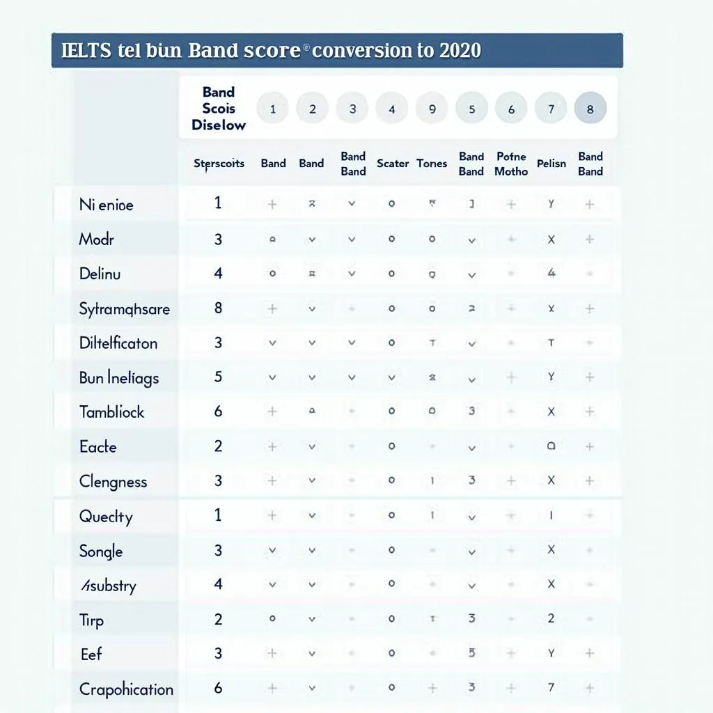 Hình ảnh bảng quy đổi điểm IELTS 2020