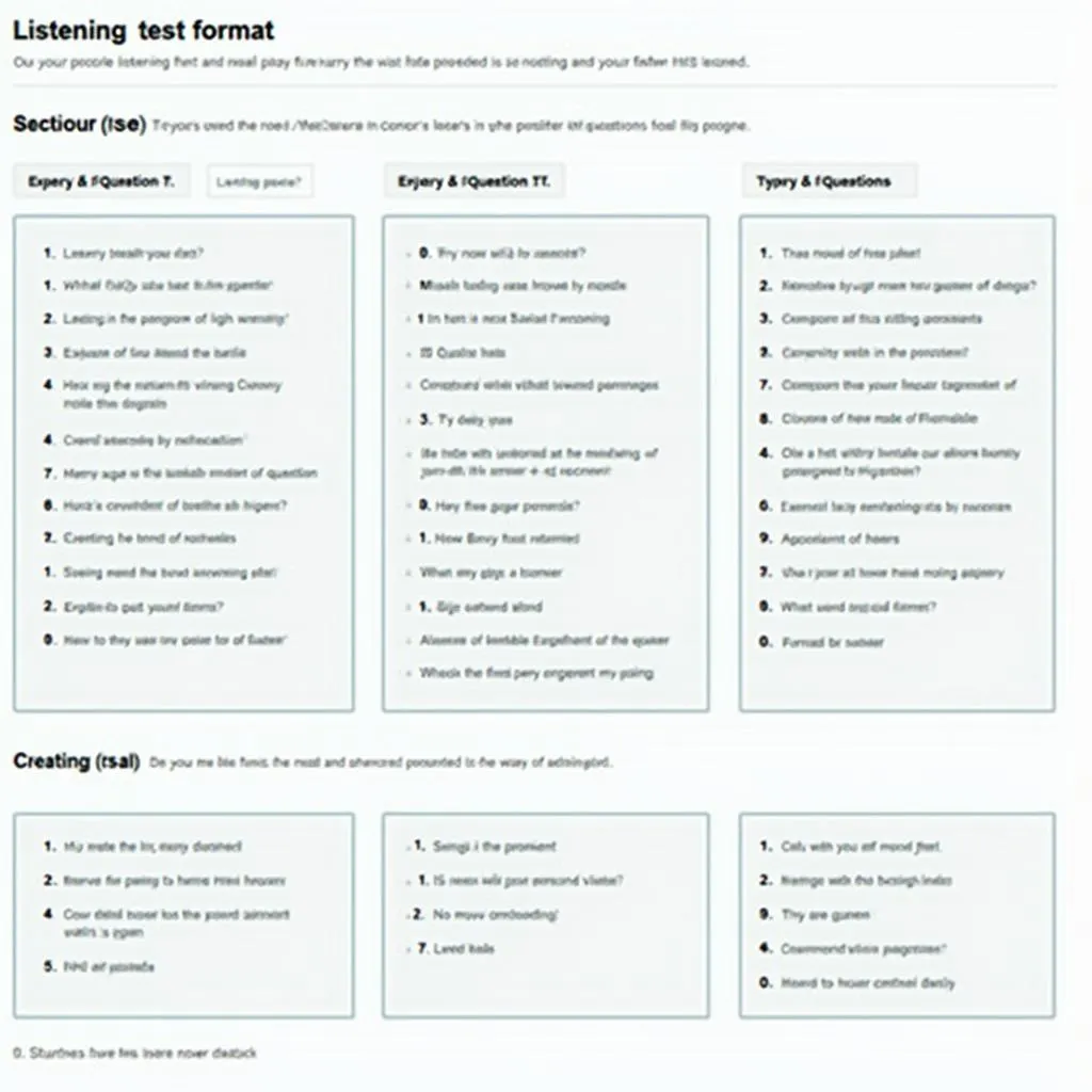 Hình ảnh minh họa format bài thi IELTS Listening 2020