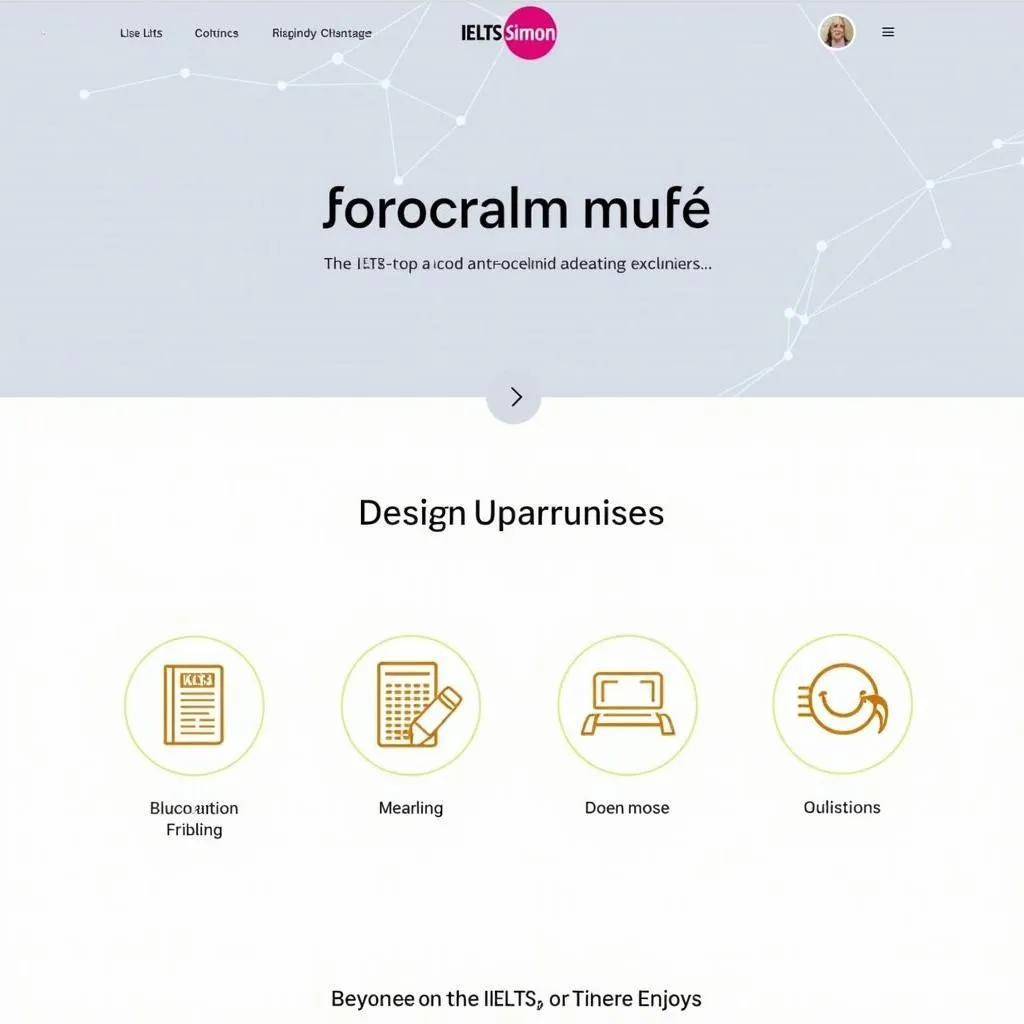 Giao diện website IELTS Simon