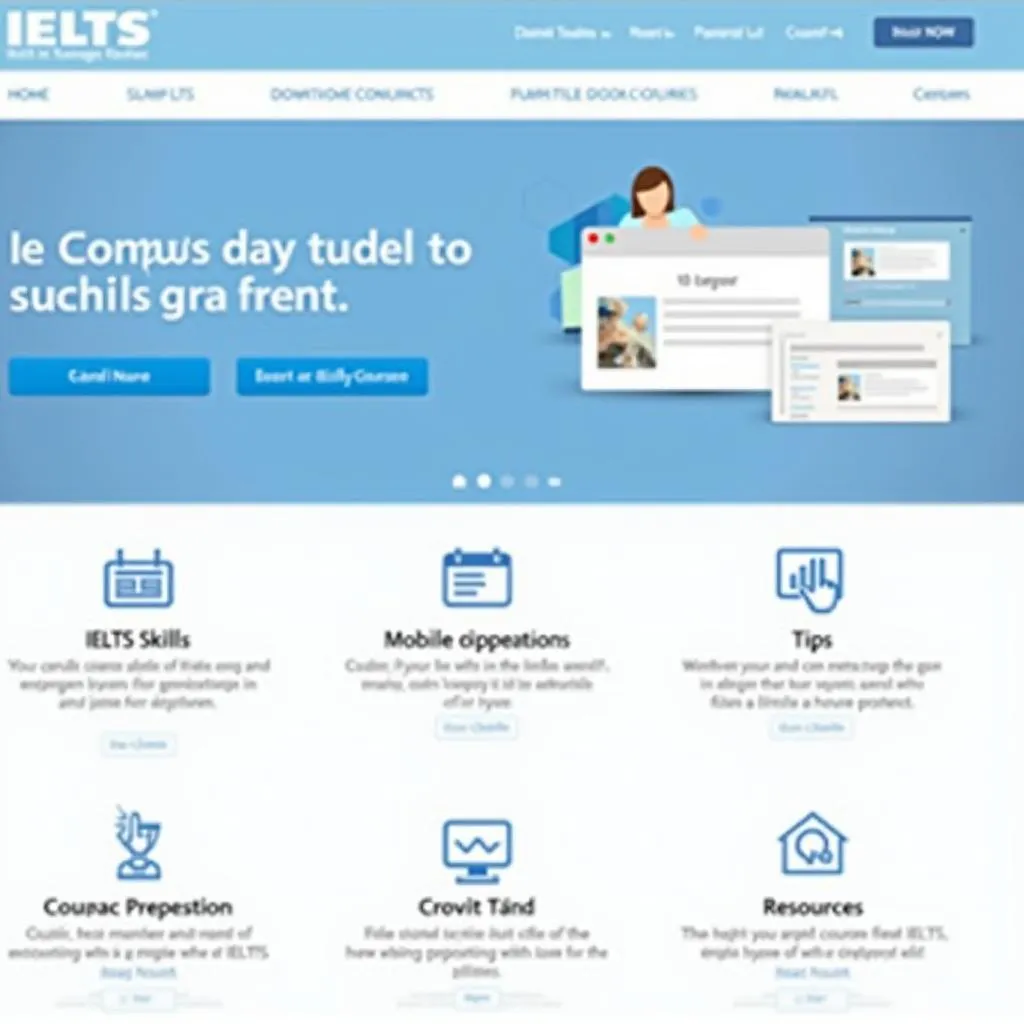 Giao diện website Luyện thi IELTS