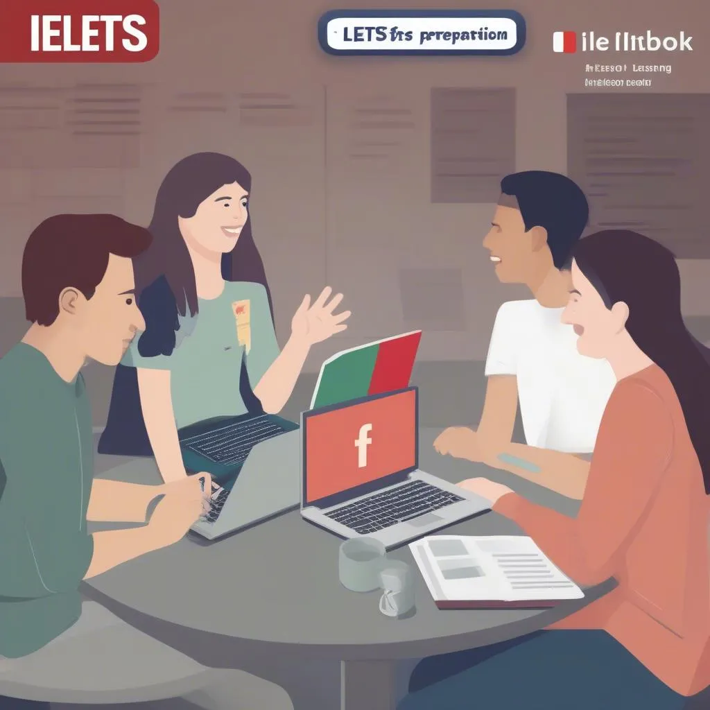 Học viên cùng nhau trao đổi, chia sẻ kinh nghiệm luyện thi IELTS trên Group Facebook.