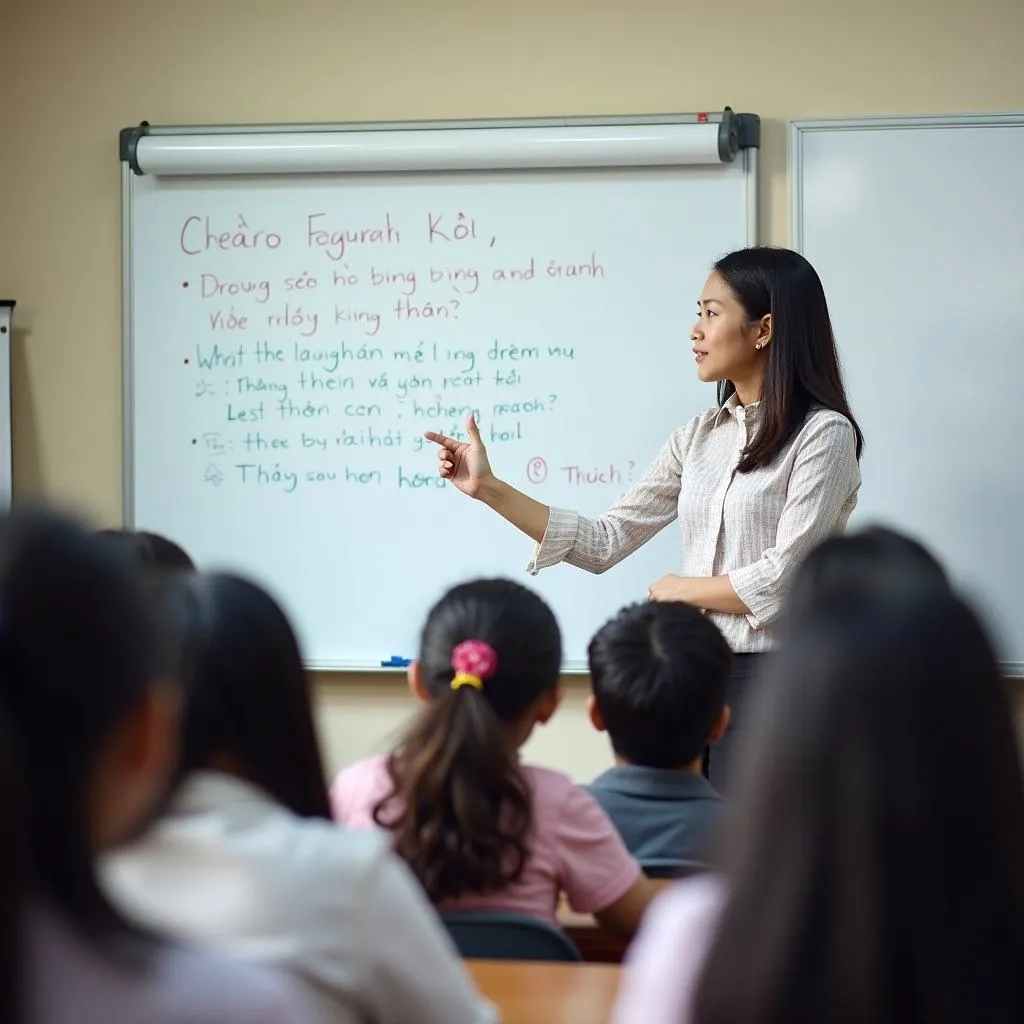 Giáo viên giảng bài