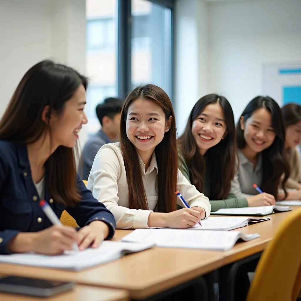 Học viên IELTS Tây Ninh đang luyện tập cùng nhau