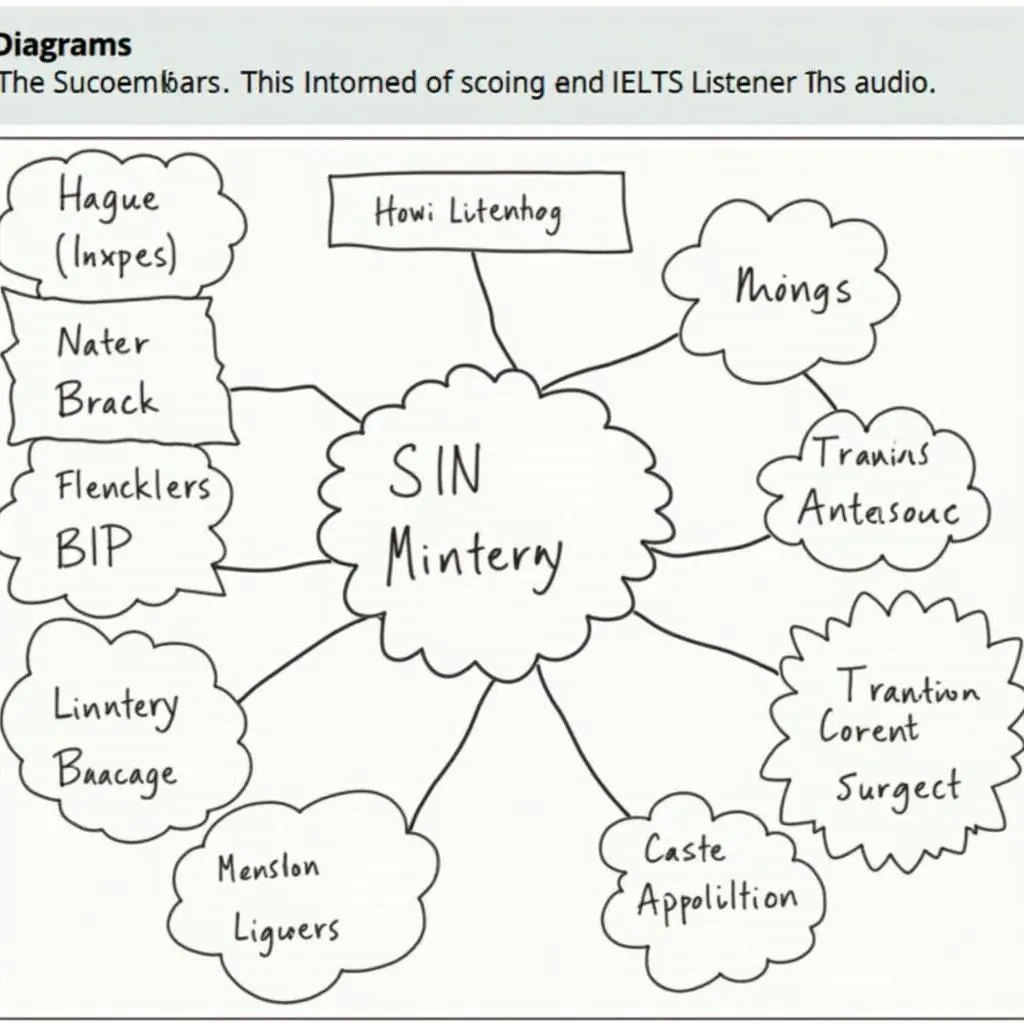 Hoàn thành sơ đồ dựa trên thông tin nghe được trong bài thi IELTS Listening