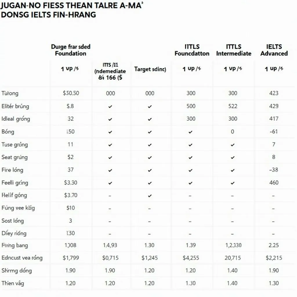 Bảng học phí IELTS tại AMA Đà Nẵng