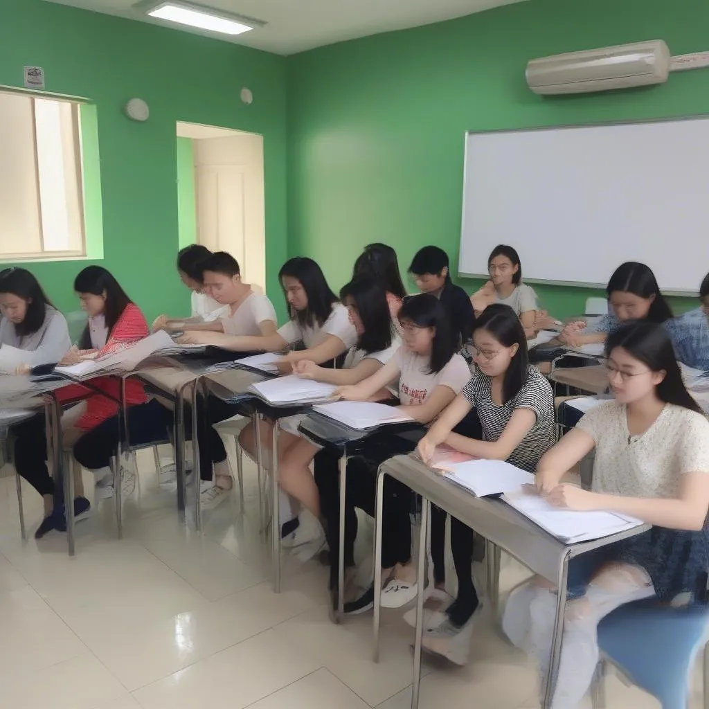 Hình ảnh học sinh luyện thi IELTS tại Mỹ Đình