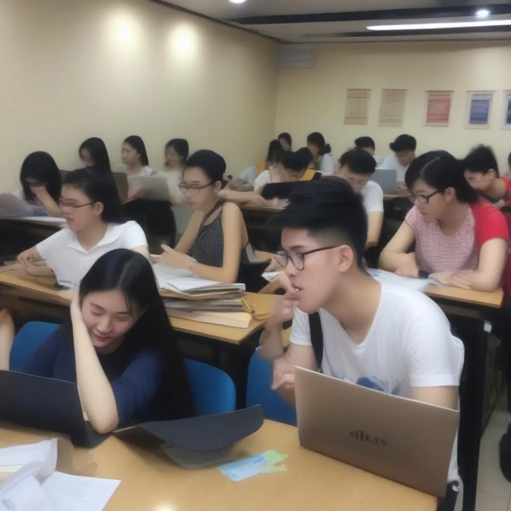 Học viên đang học tiếng Anh tại IELTS Hà Nội