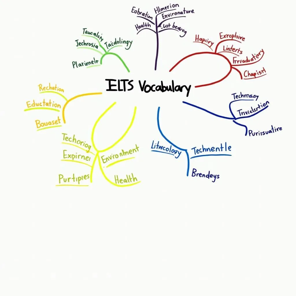 Học từ vựng IELTS qua sơ đồ tư duy