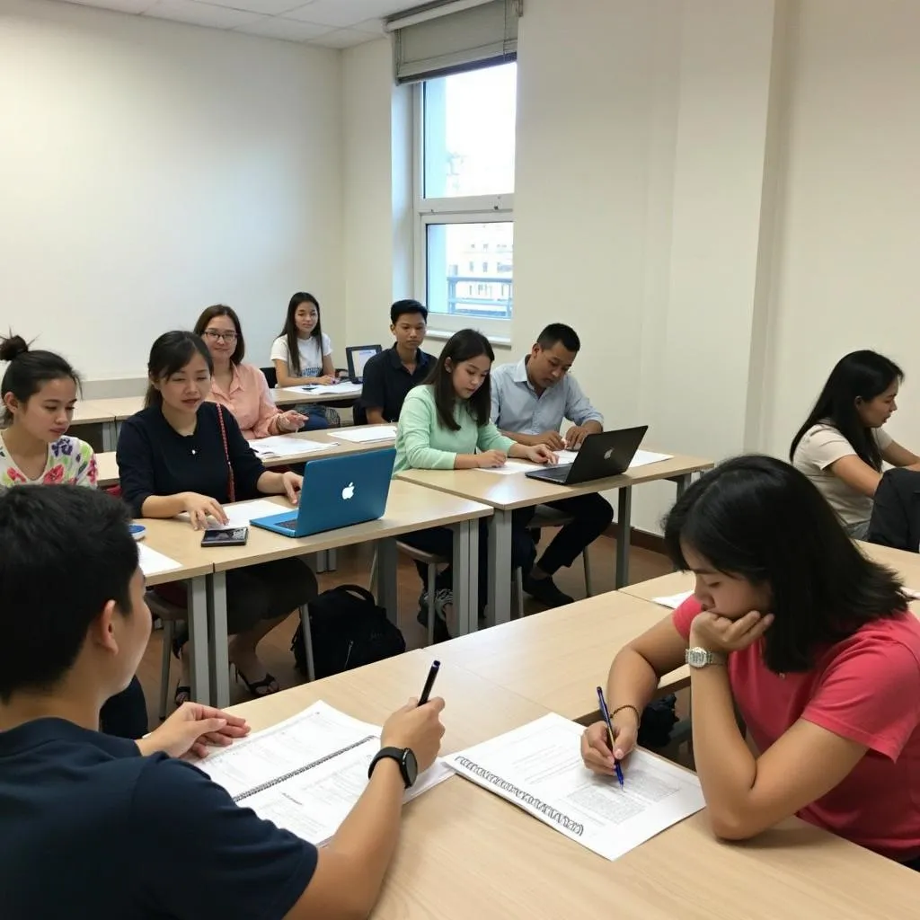 Học viên đang luyện thi IELTS