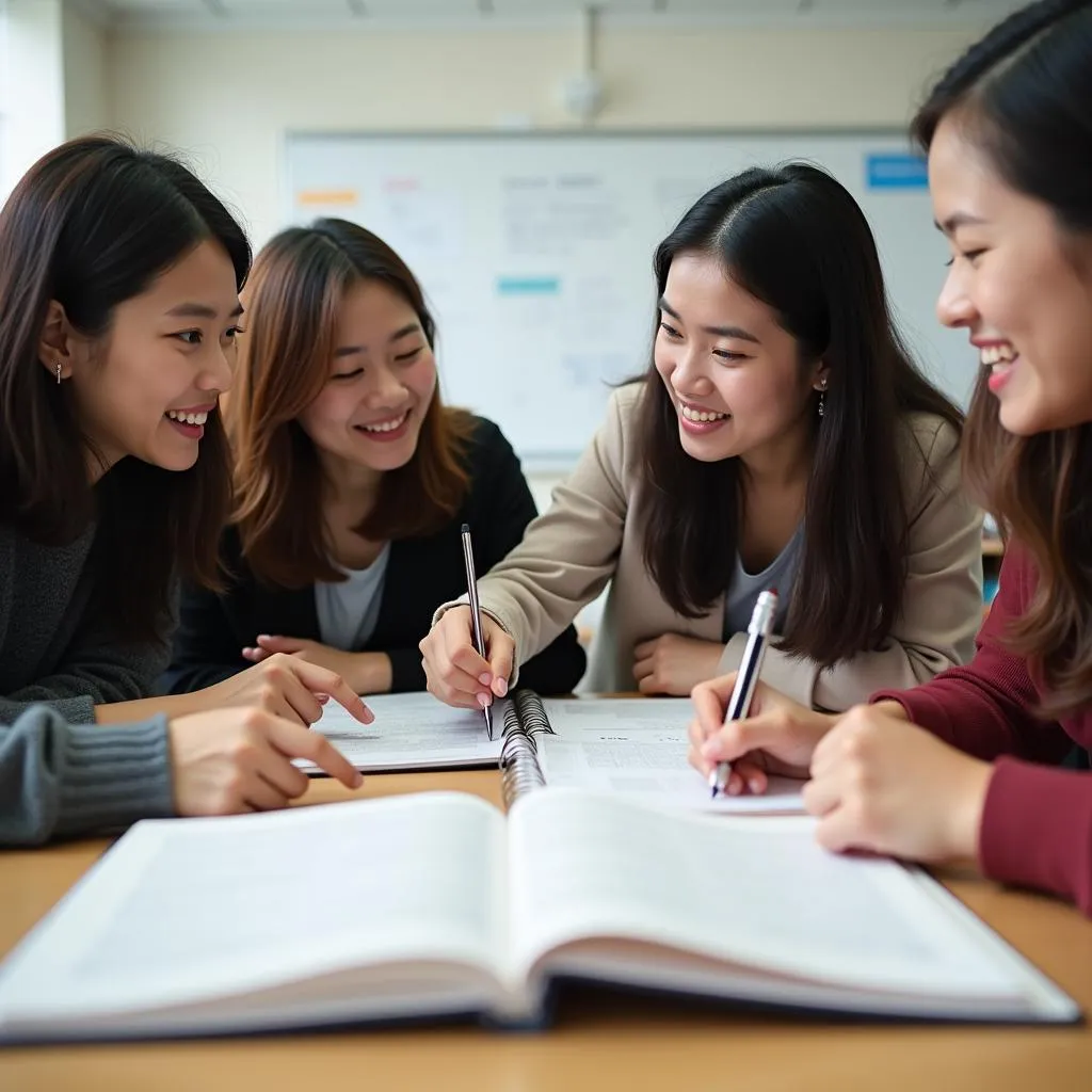 Học viên đang luyện thi IELTS tại Hà Nội