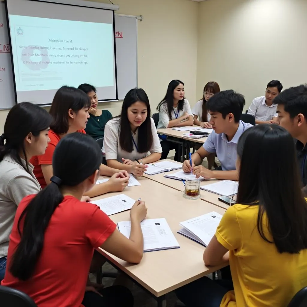 Học viên đang luyện thi IELTS tại Hà Nội