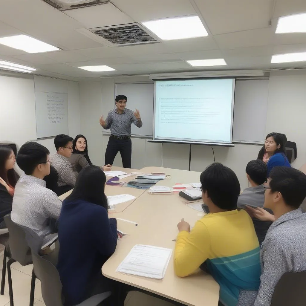 Học viên đang tham gia Workshop IELTS Speaking