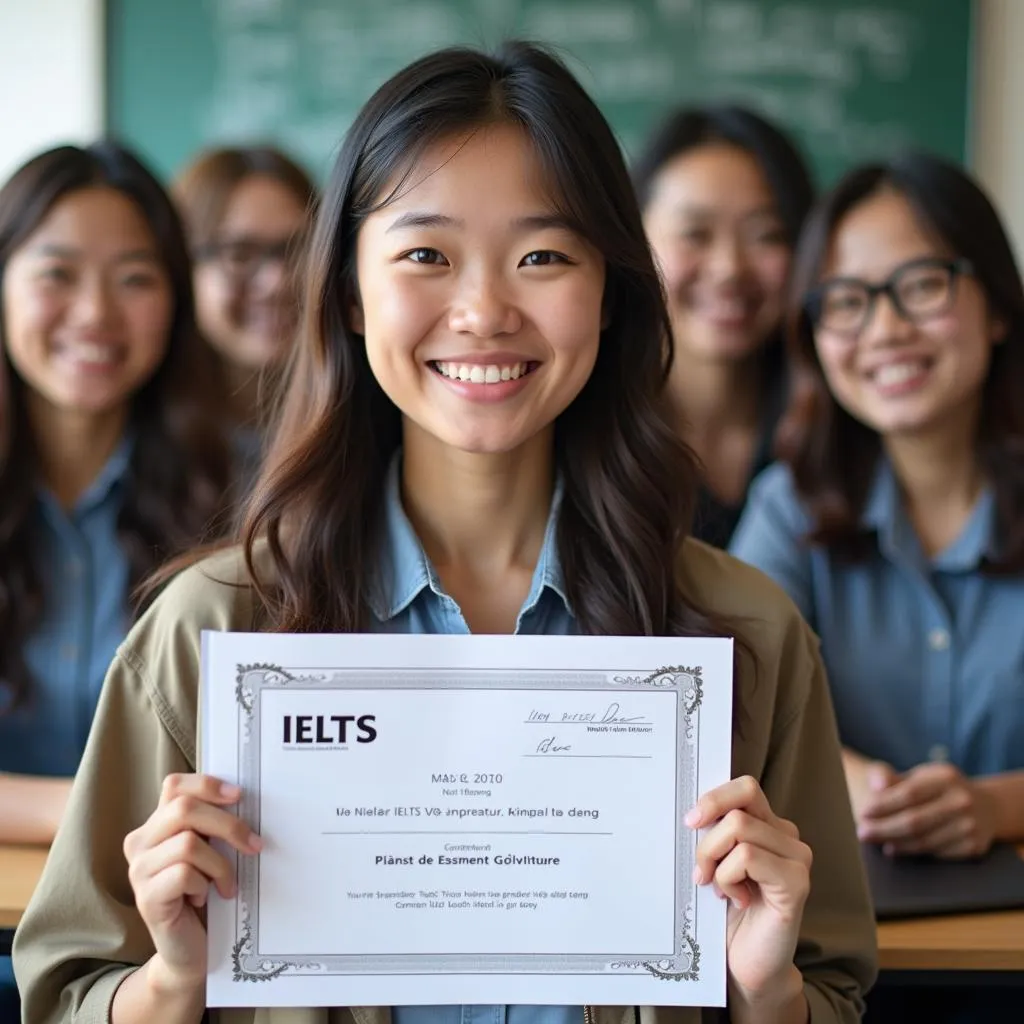 Học viên luyện thi IELTS nền  tảng đạt điểm cao