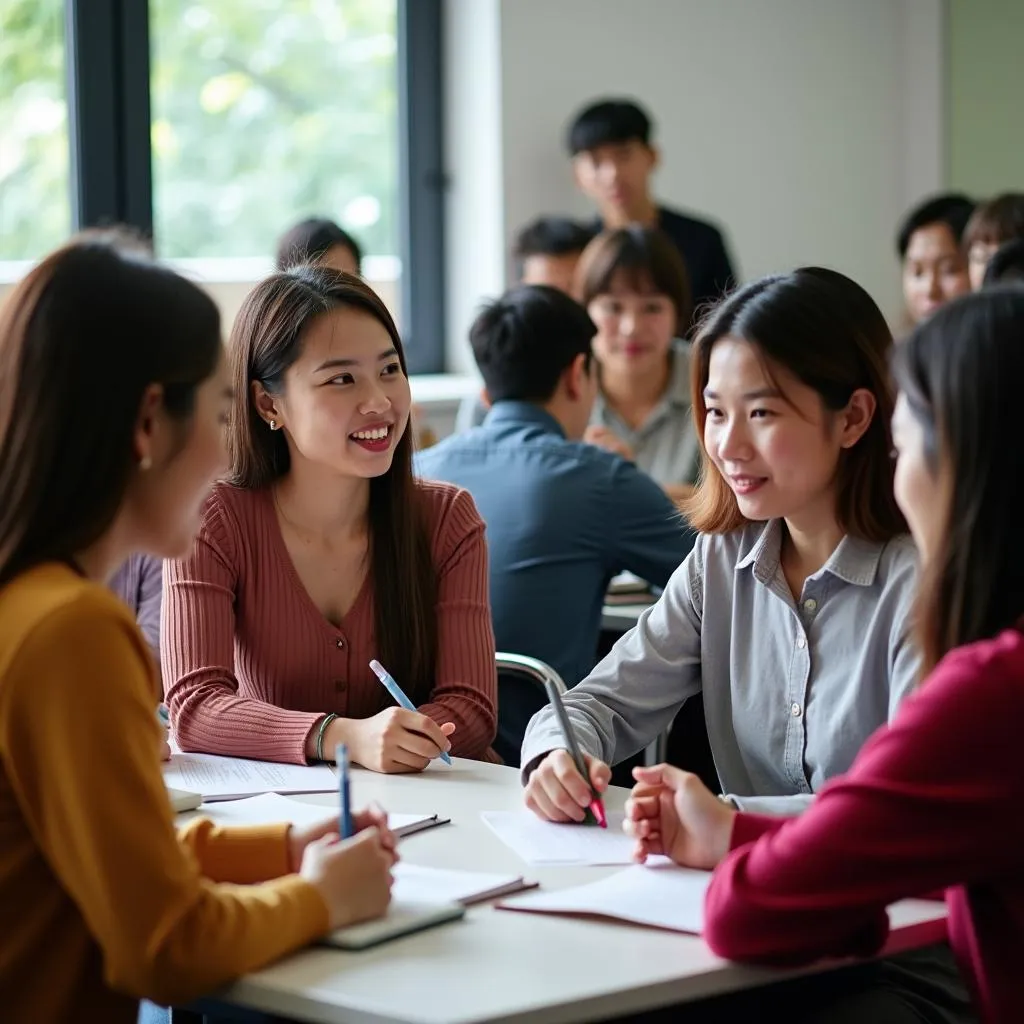 Hình ảnh học viên luyện thi IELTS tại Hà Nội