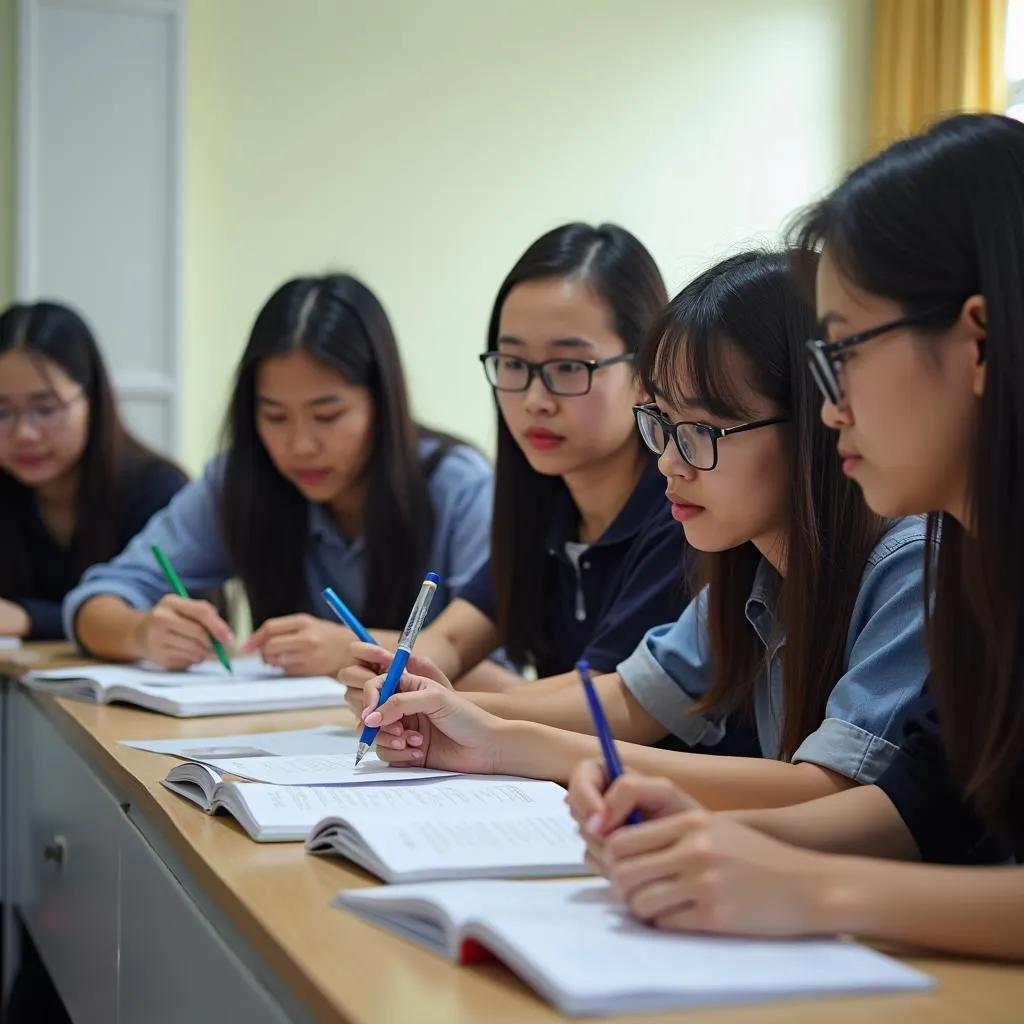 Học viên luyện thi IELTS tại trung tâm