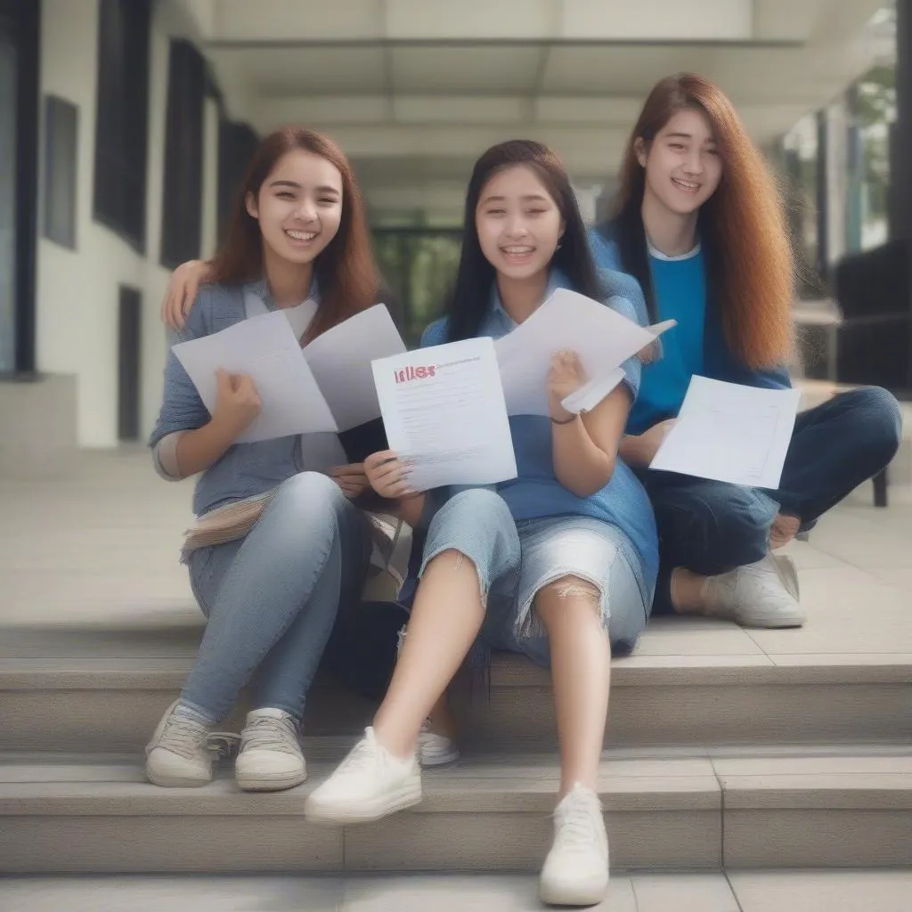 Học viên vui mừng khi nhận kết quả IELTS cao