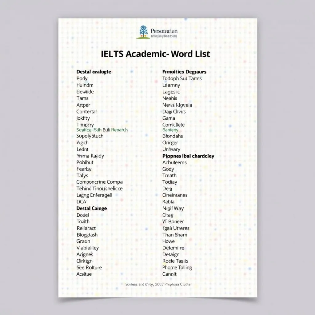 Tải xuống IELTS Academic Word List PDF