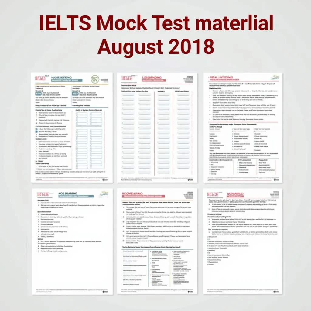 Hình ảnh về bộ đề thi IELTS Mock Test tháng 8/2018