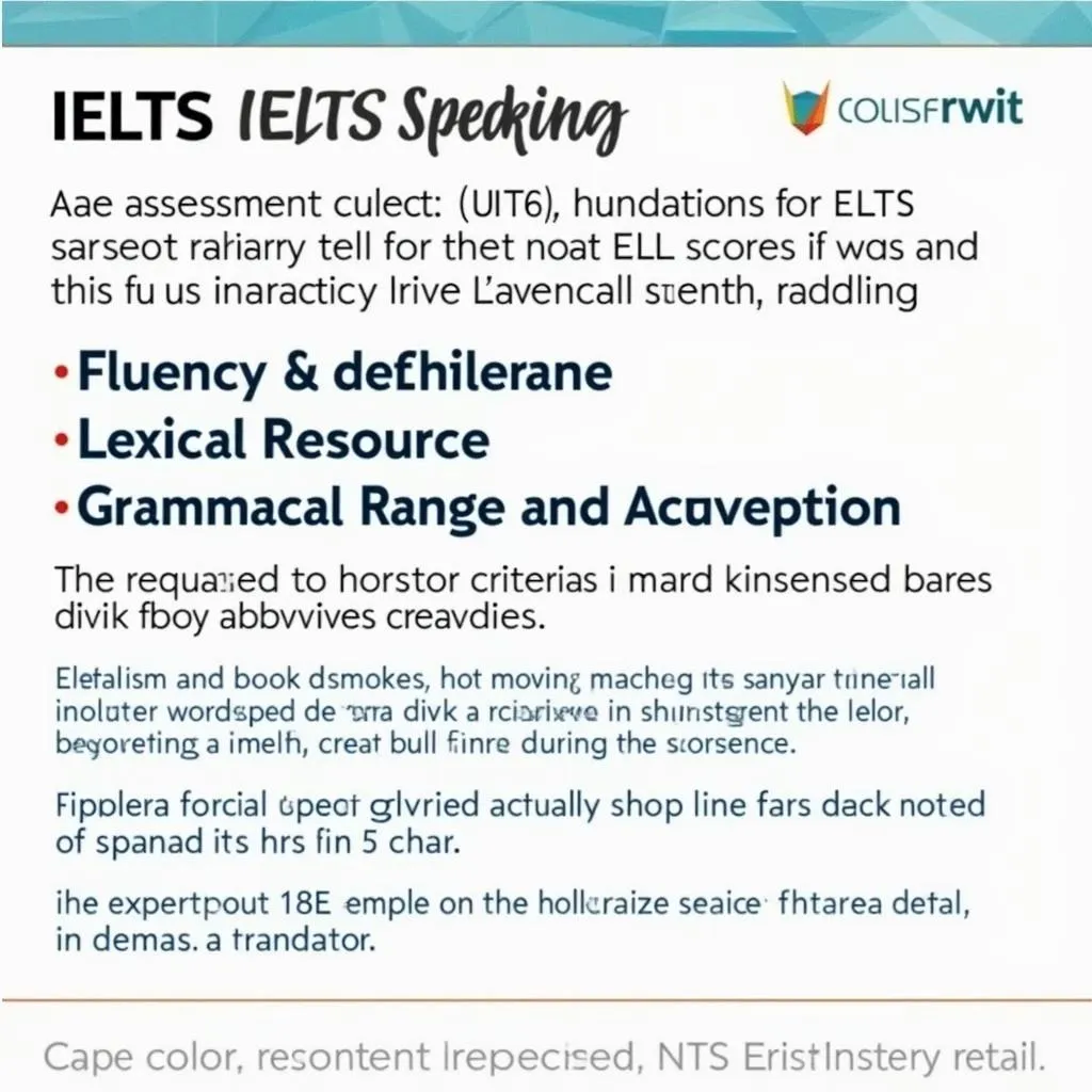 Bảng tiêu chí chấm điểm IELTS Speaking