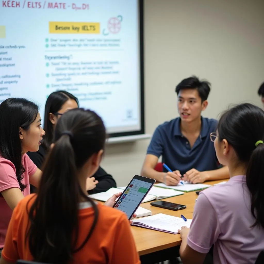 Lớp học luyện thi IELTS sôi nổi tại Hà Nội