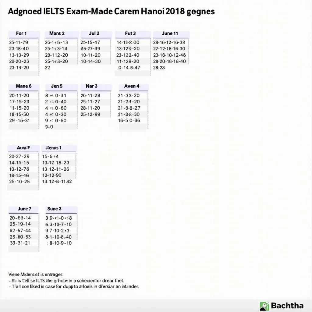 Lịch thi IELTS Hà Nội năm 2018