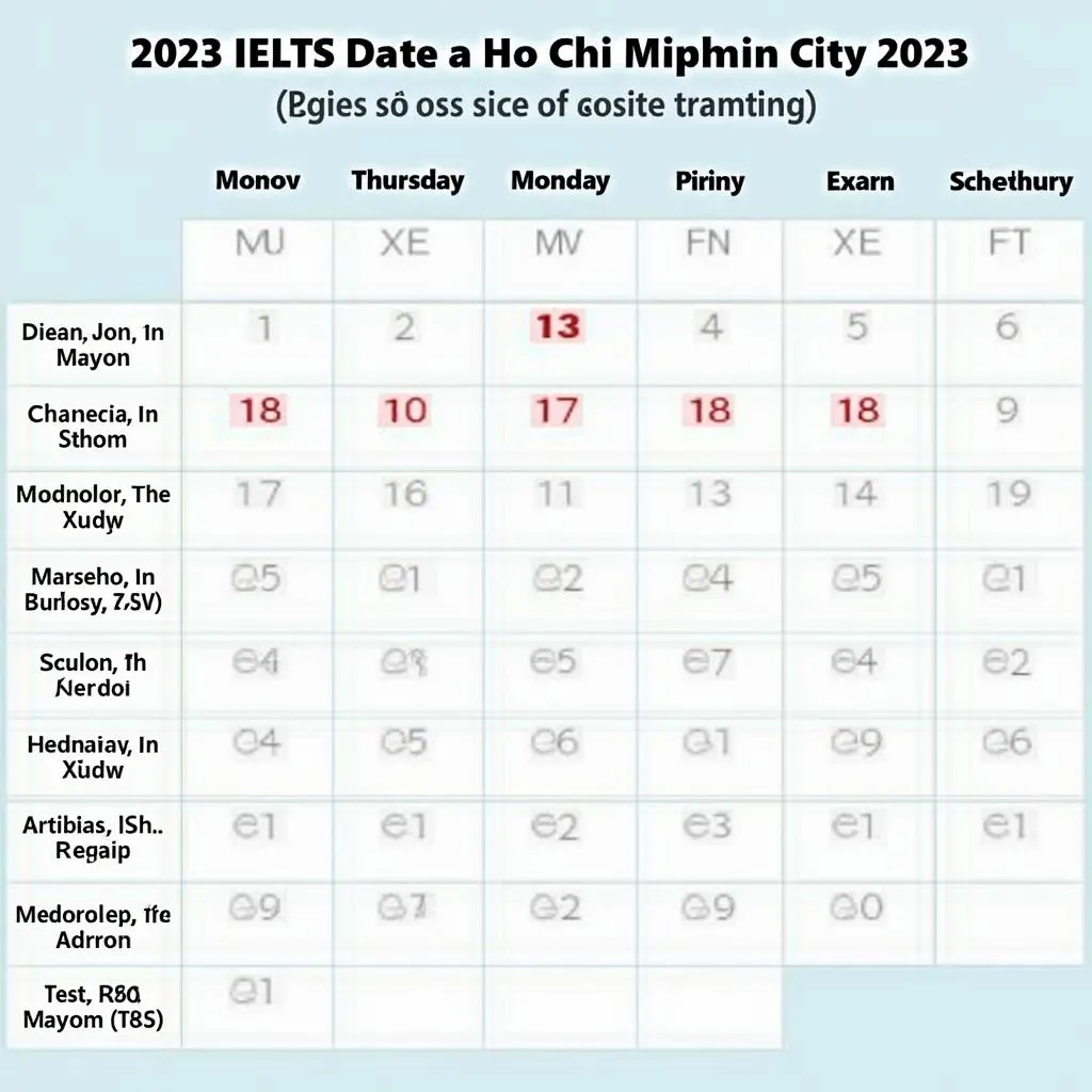 Lịch thi IELTS TP.HCM 2023