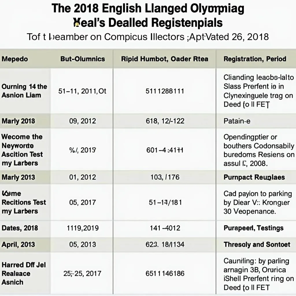 Lịch thi Olympic Tiếng Anh 2018 - Bảng lịch thi chi tiết