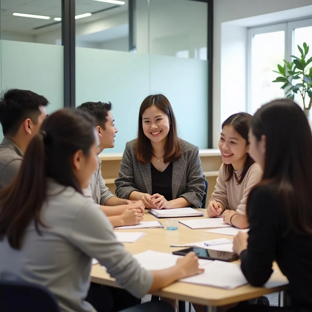 Hình ảnh minh họa về lớp học luyện thi IELTS