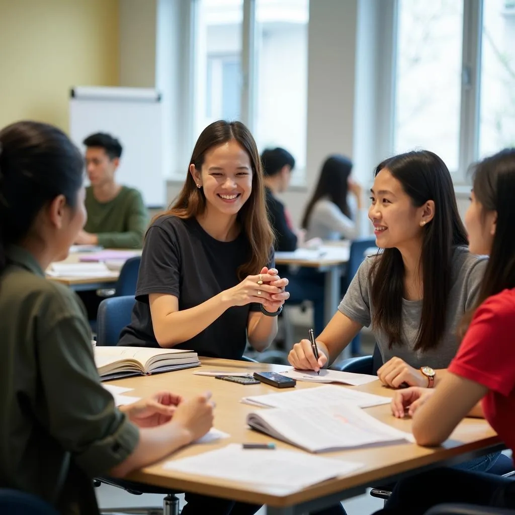 Lớp học luyện thi IELTS sôi nổi tại Hà Nội