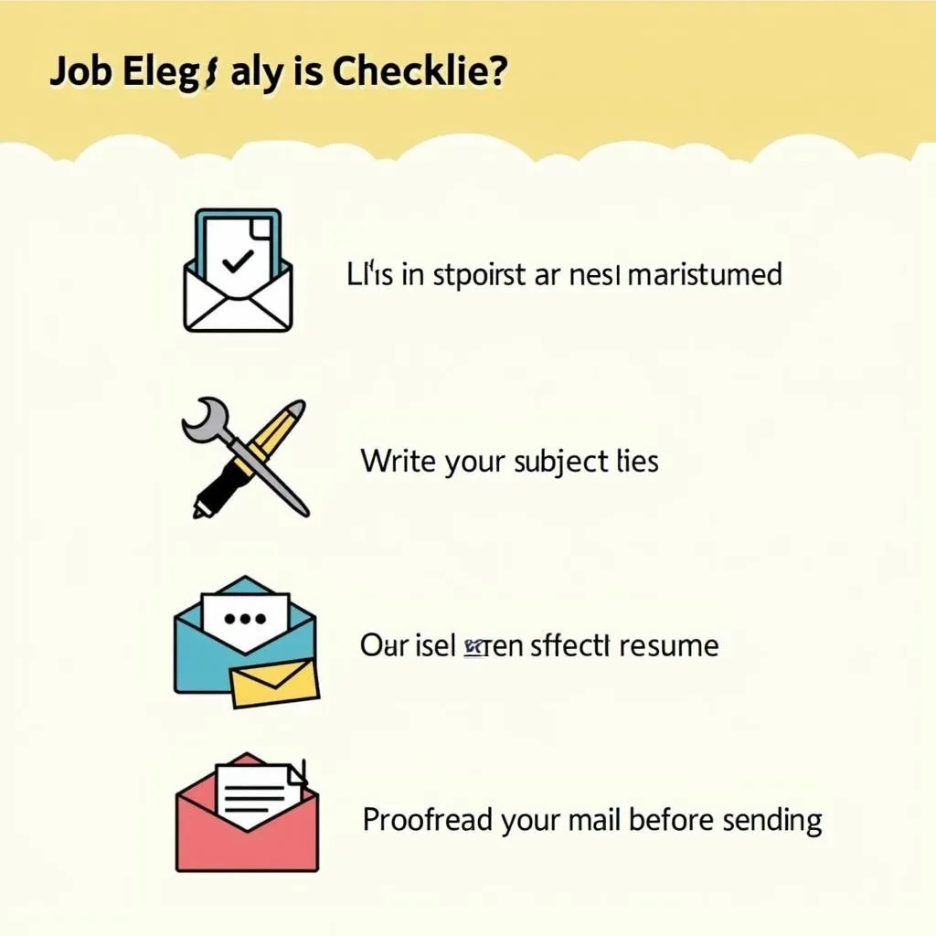 Hình ảnh checklist những lưu ý khi gửi job enquiry email