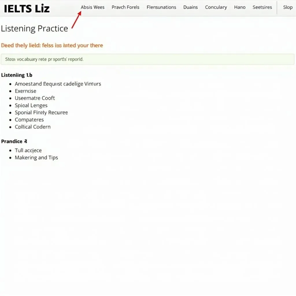 Website Luyện Nghe IELTS Liz