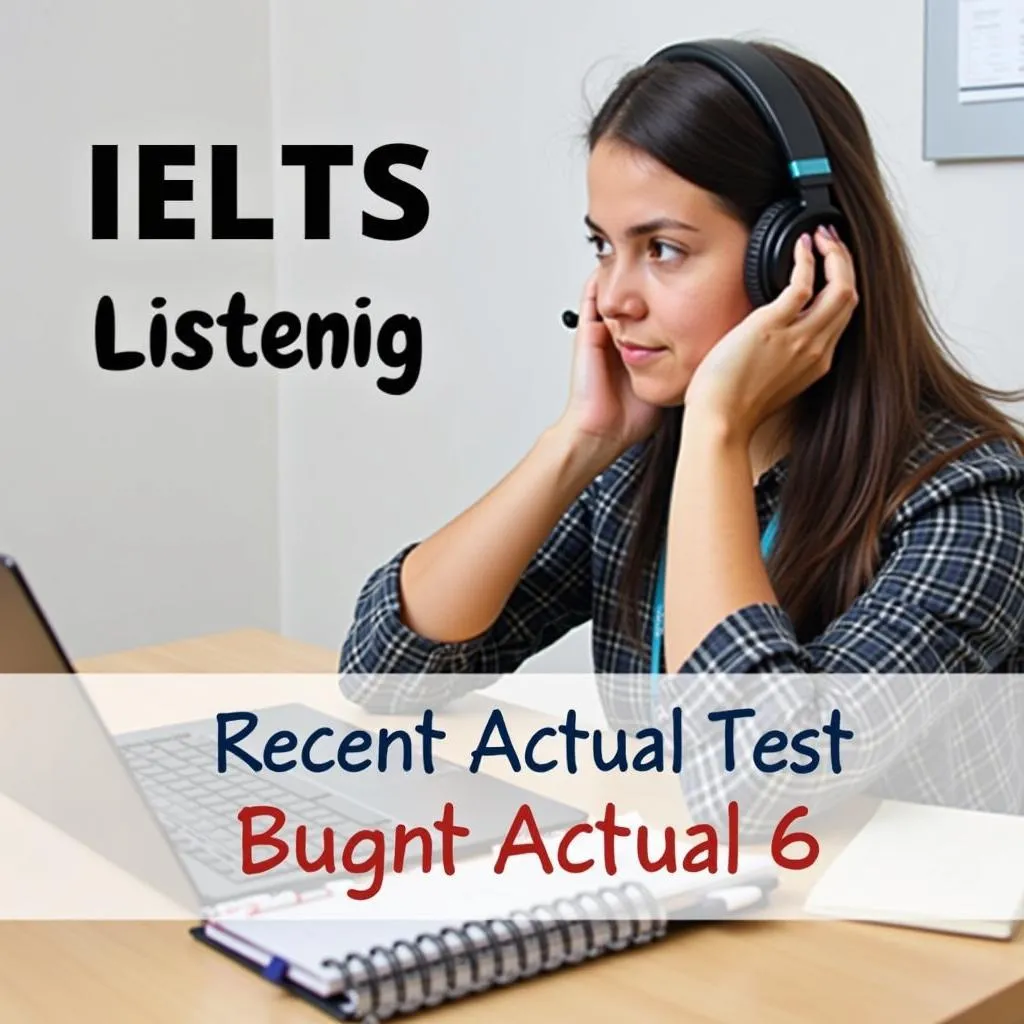 Học viên đang luyện nghe IELTS Recent Actual Test Vol 6