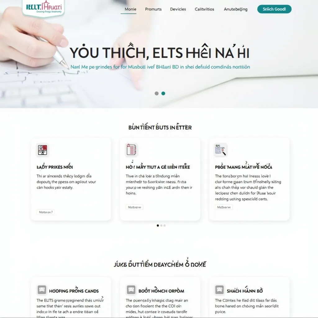 Hình ảnh website Luyện thi IELTS Hà Nội