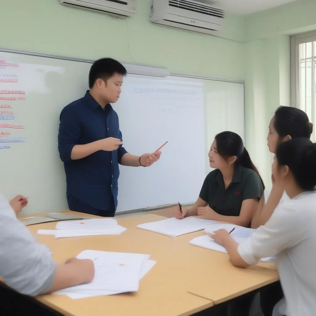 Giáo viên IELTS hướng dẫn học viên cách viết bài Task 2