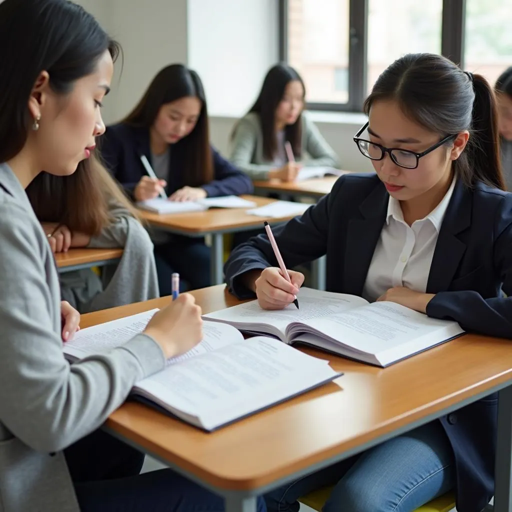 Học viên đang luyện thi IELTS