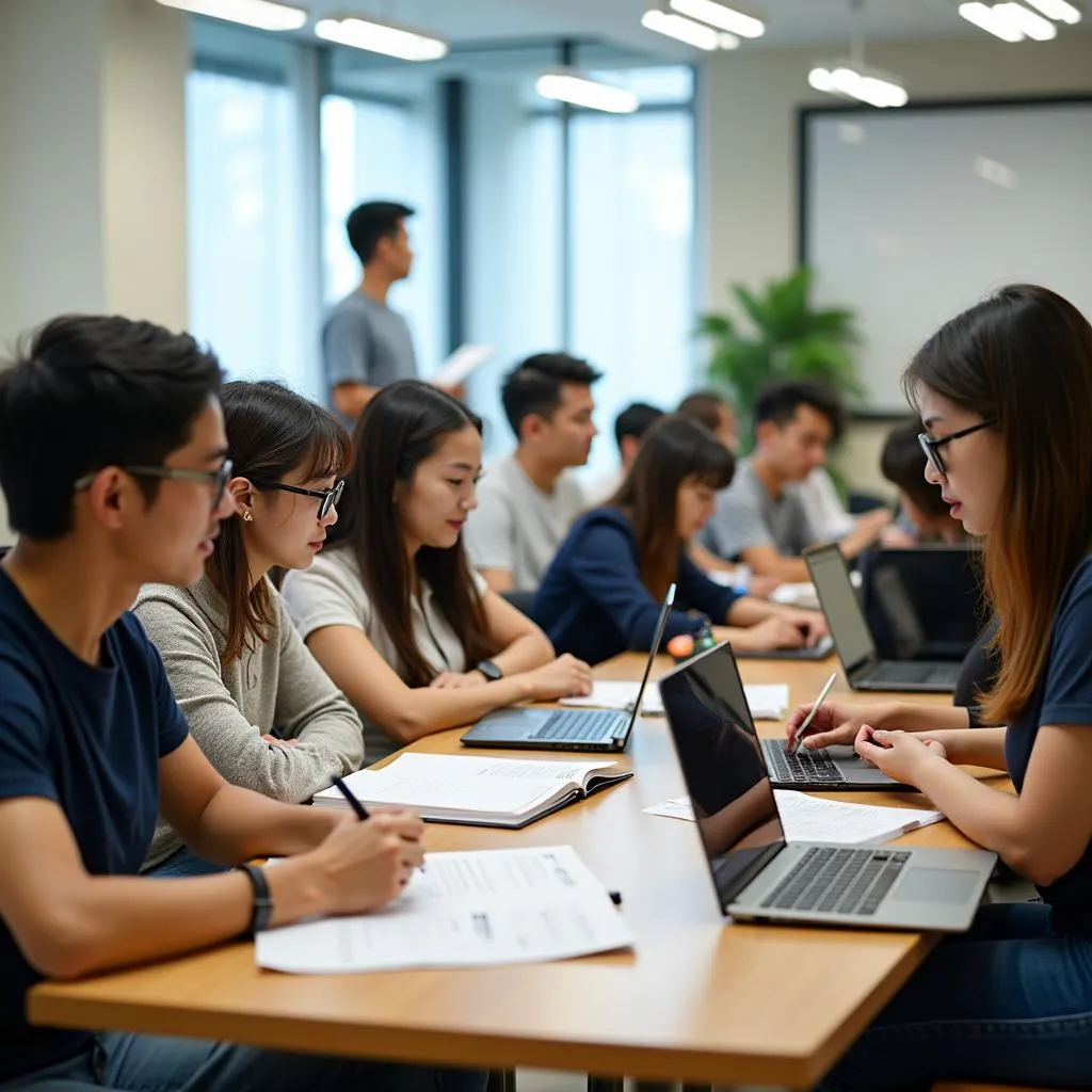 Hình ảnh luyện thi IELTS Writing tại Hà Nội