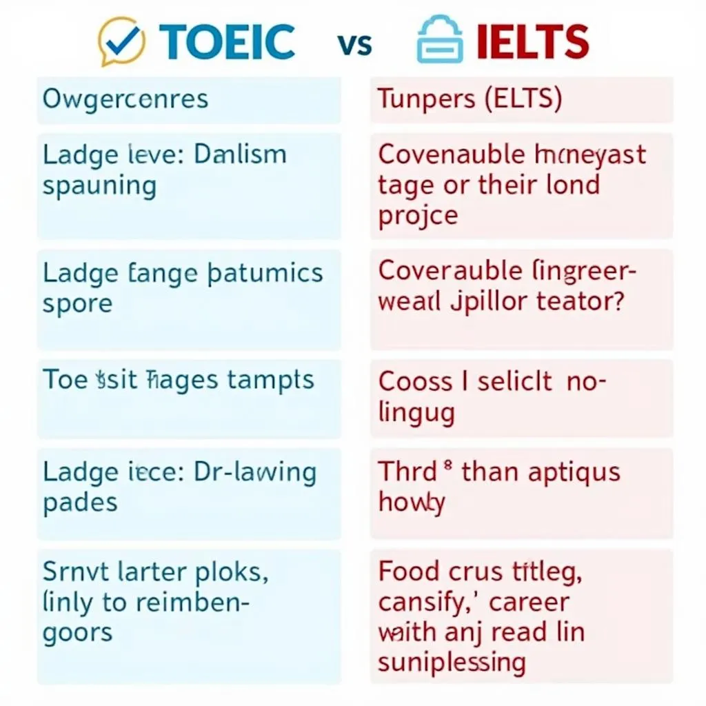 Hình ảnh so sánh nên thi TOEIC hay IELTS