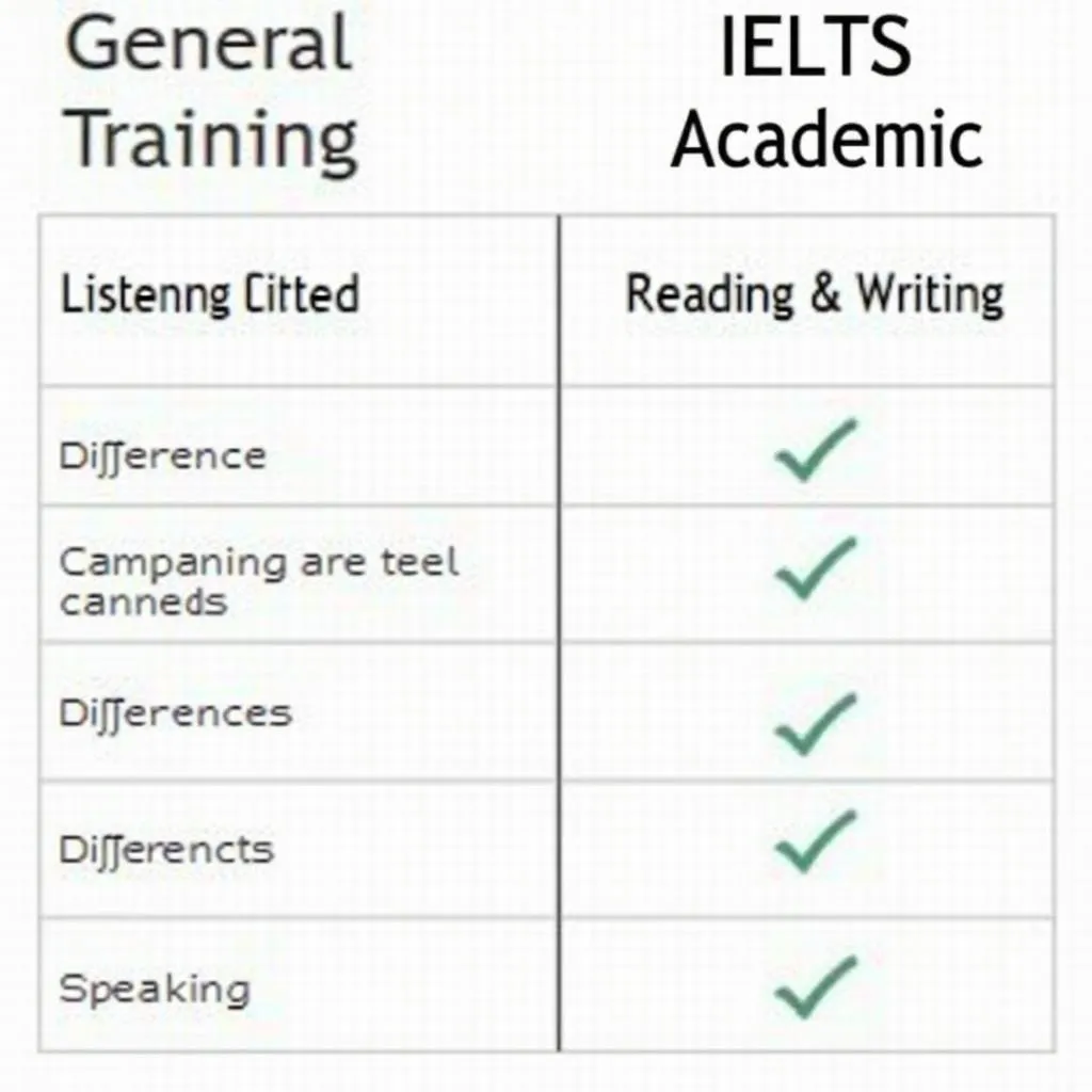 Nội dung bài thi IELTS Tổng Quát và IELTS Học Thuật