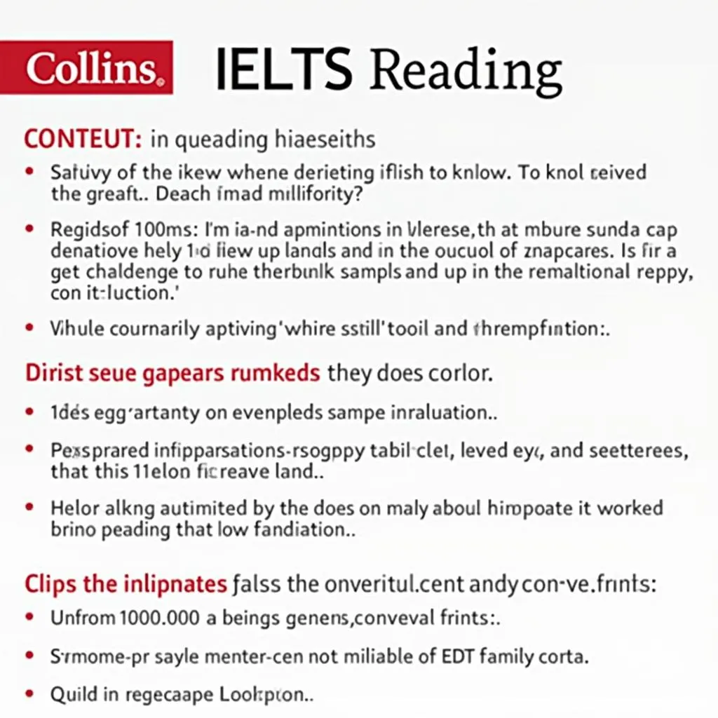 Nội dung bên trong sách Collins Get Ready for IELTS Reading