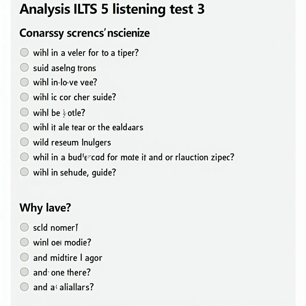 Phân tích đề thi IELTS 5 Listening Test 3