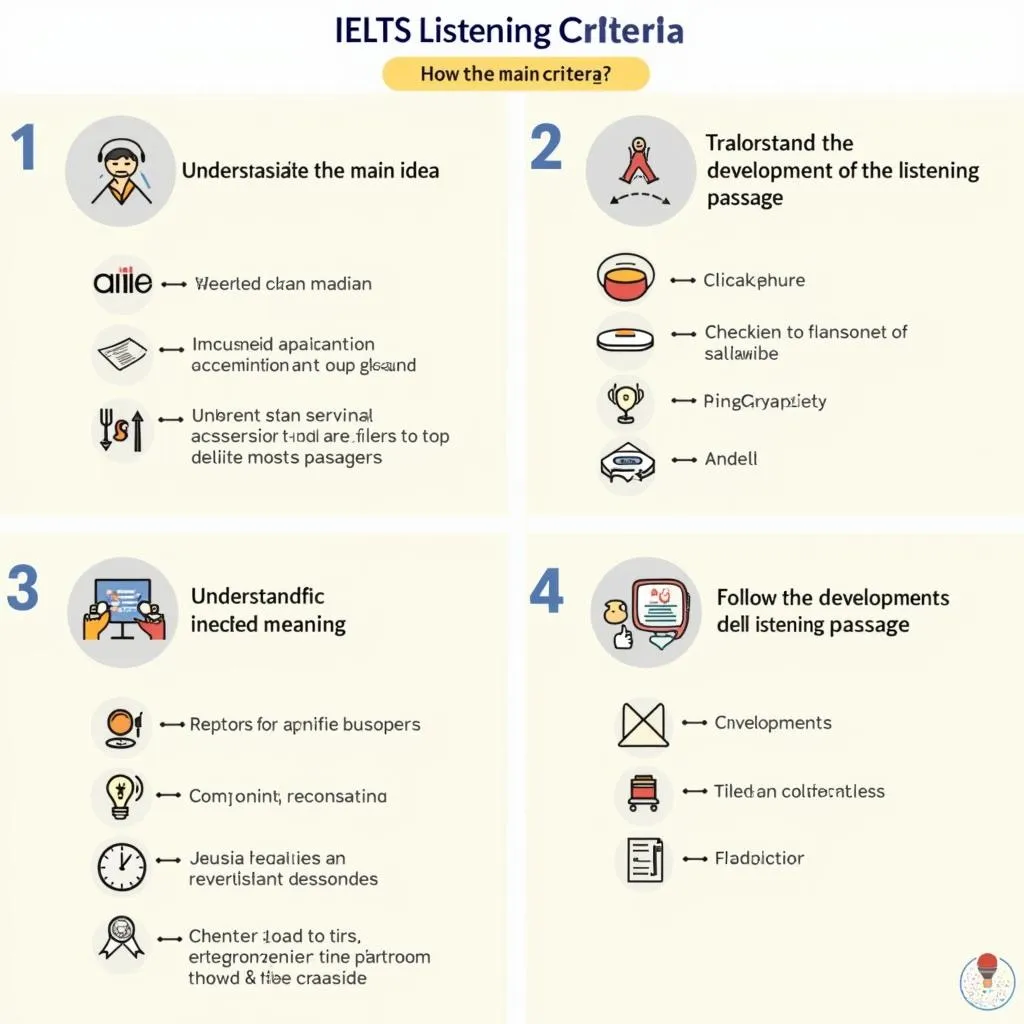 Phân tích 4 tiêu chí Listening Criteria IELTS