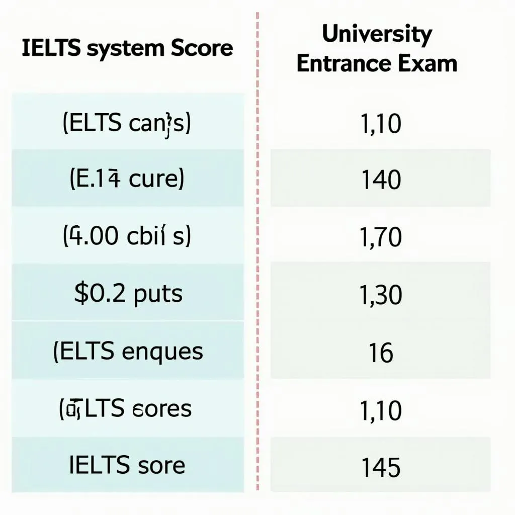 Hình ảnh so sánh điểm IELTS và điểm thi đại học