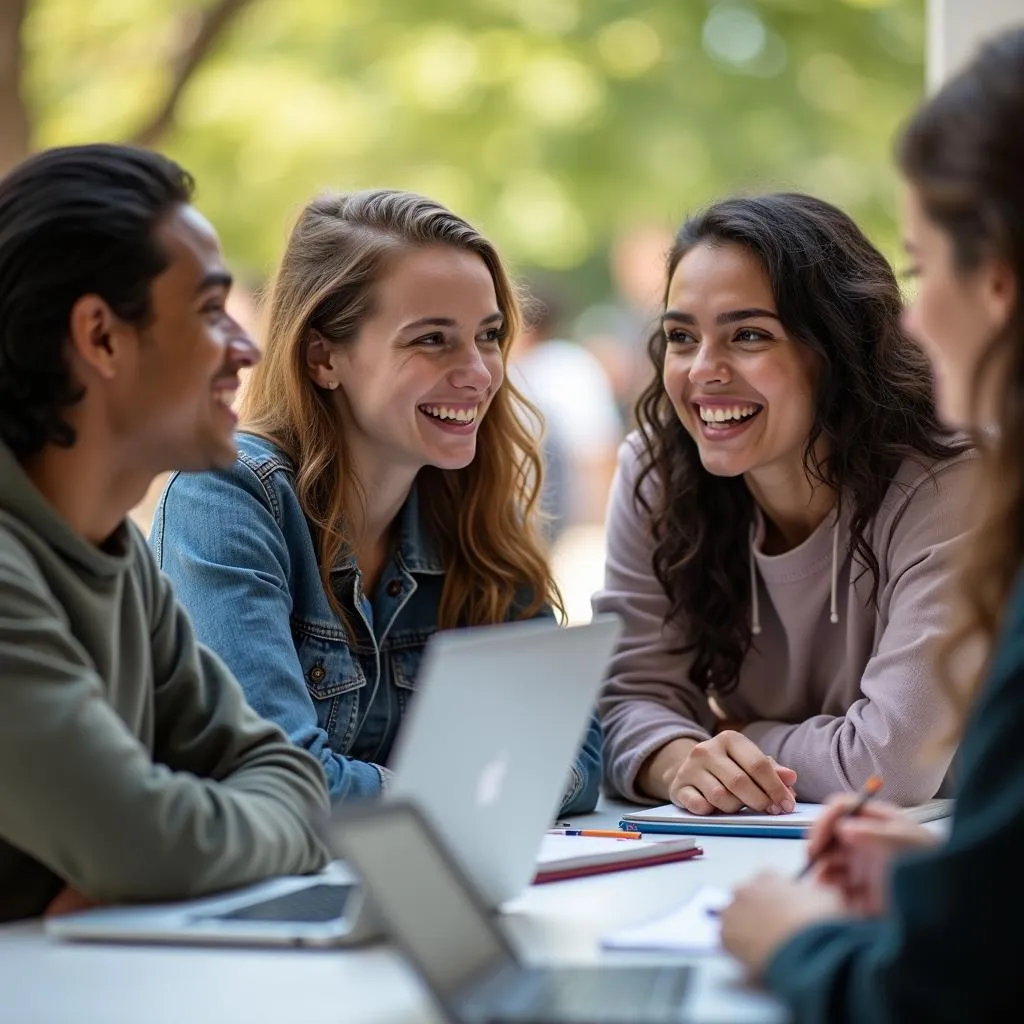 Students Discussing at University