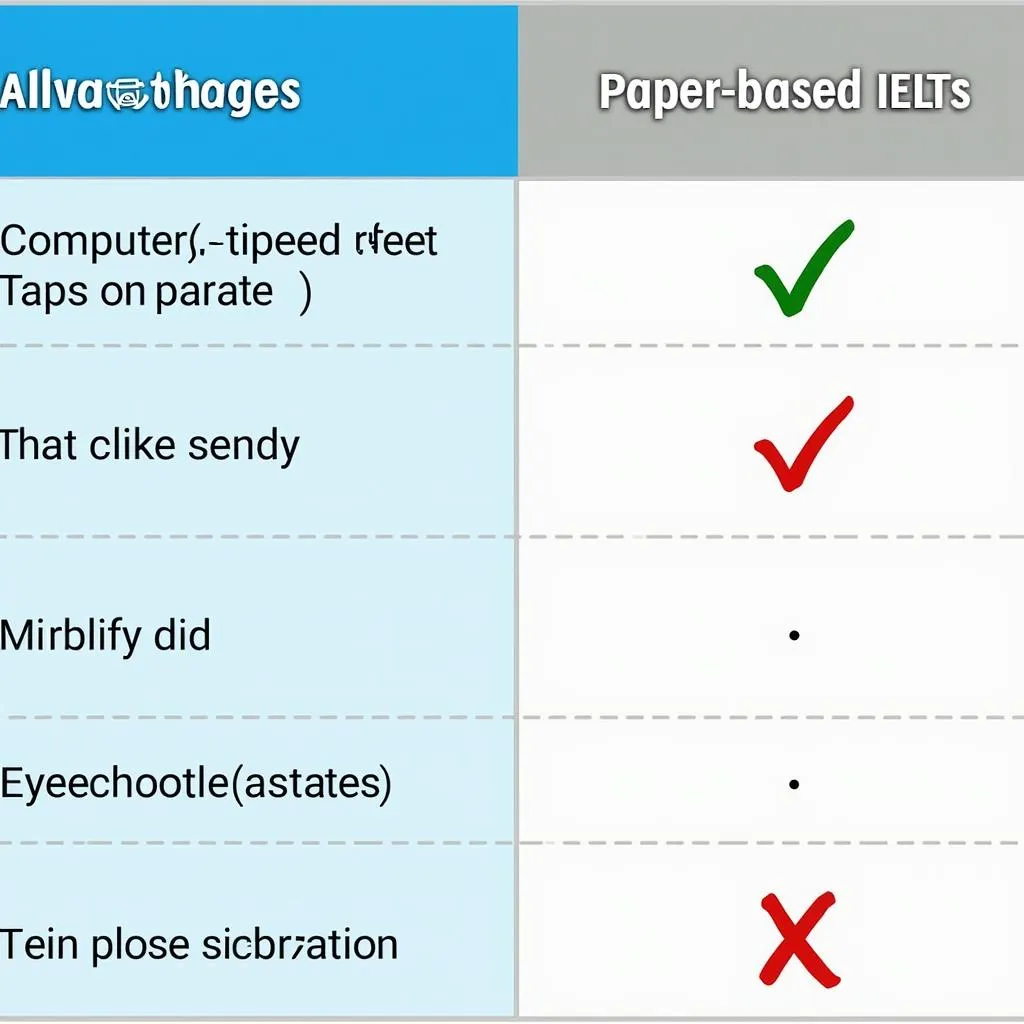 Bảng so sánh ưu nhược điểm của IELTS trên máy tính và IELTS giấy