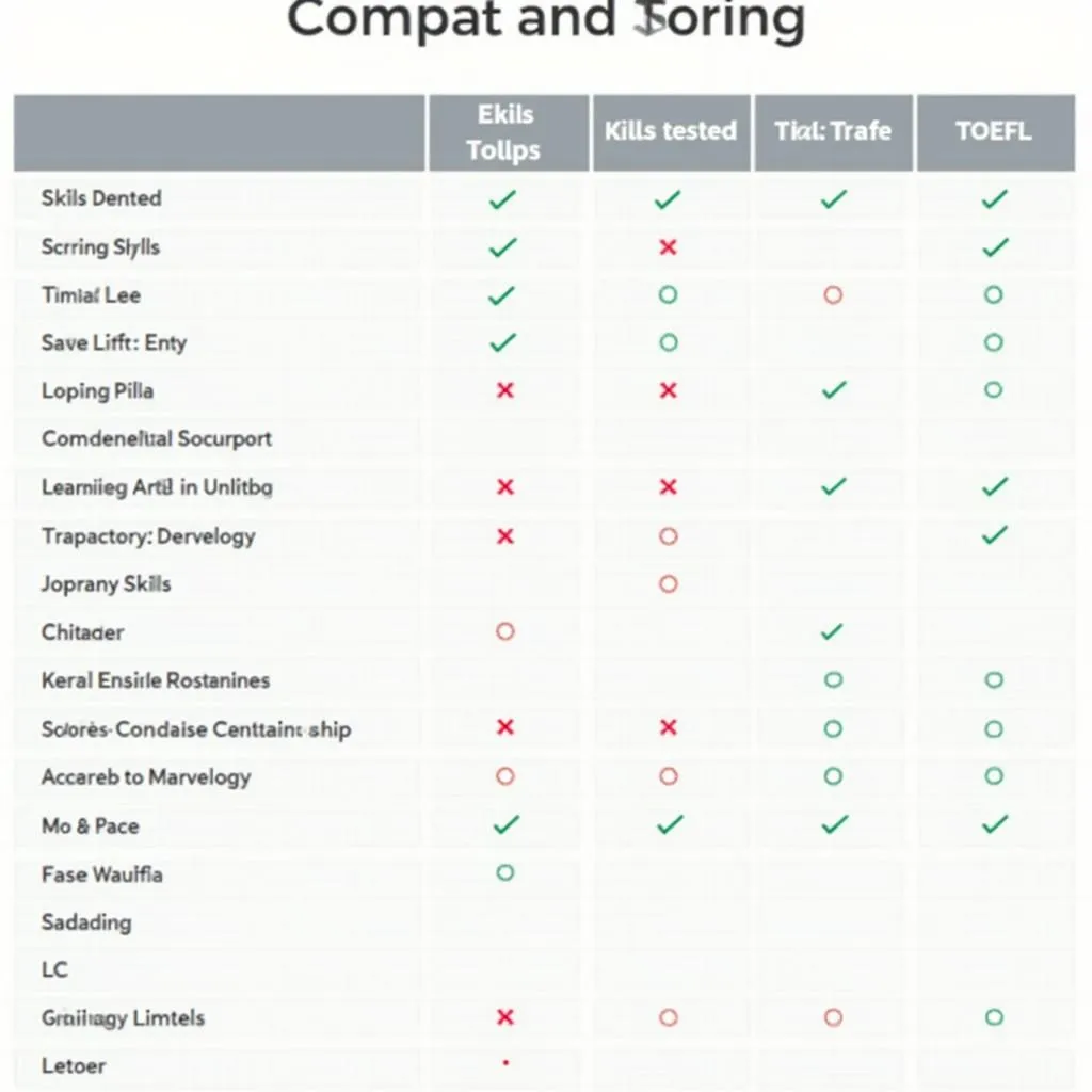 Bảng so sánh chi tiết IELTS và TOEFL